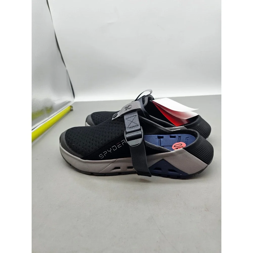 Spyder Mens Rebound Technology Mules Black Grey Athletic Slip On Shoes Size 10